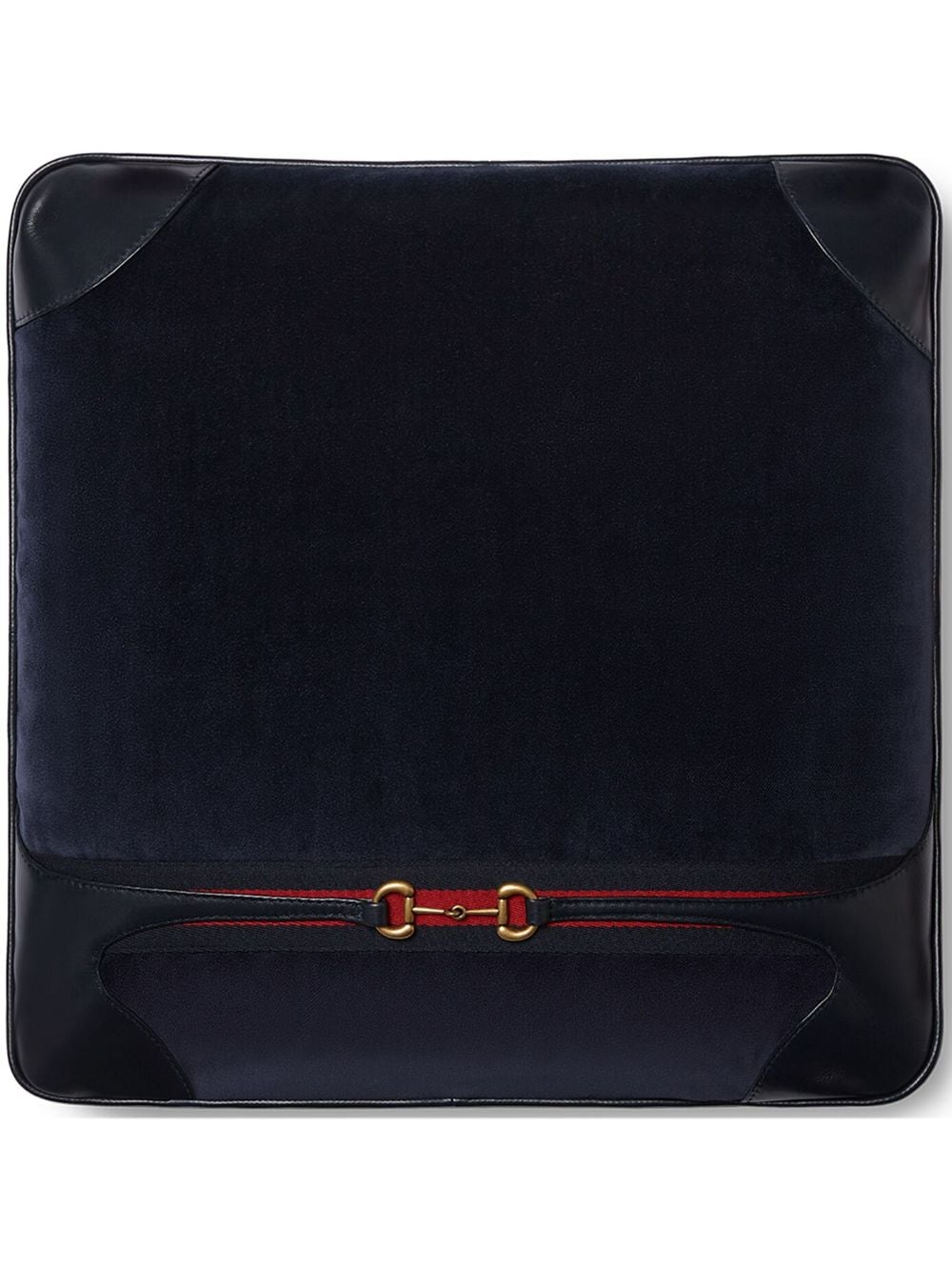 Gucci Horsebit velvet cushion (42cm x 42cm) - Blue von Gucci