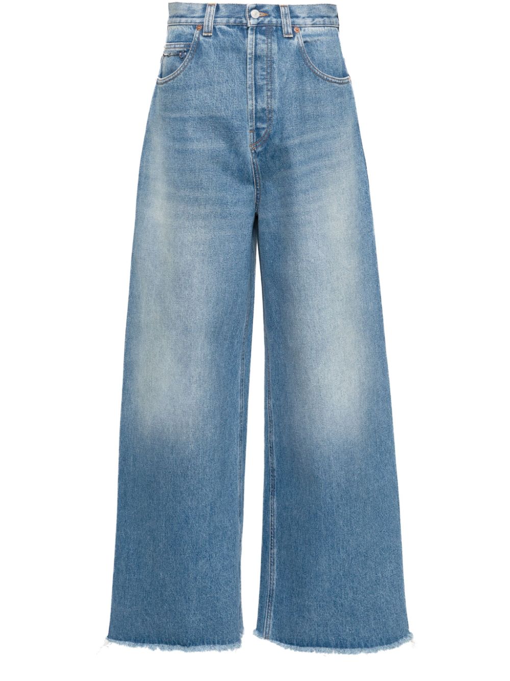 Gucci Horsebit high-rise wide-leg jeans - Blue von Gucci