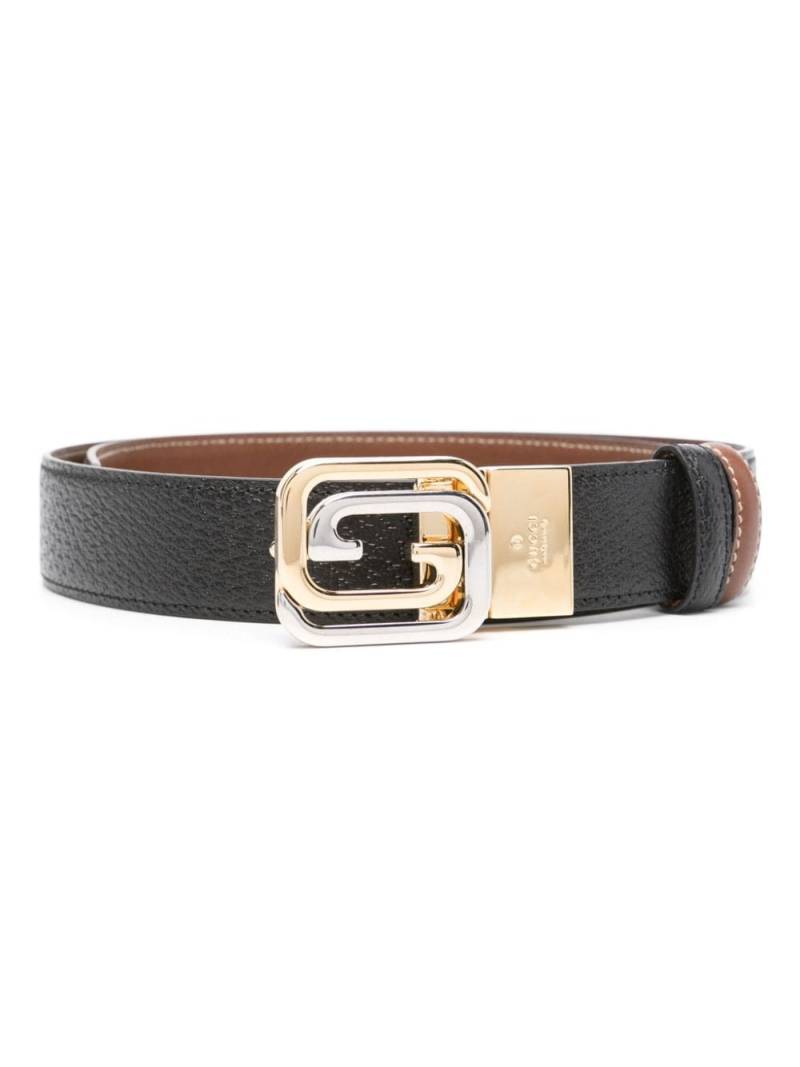 Gucci logo-plaque leather belt - Black von Gucci