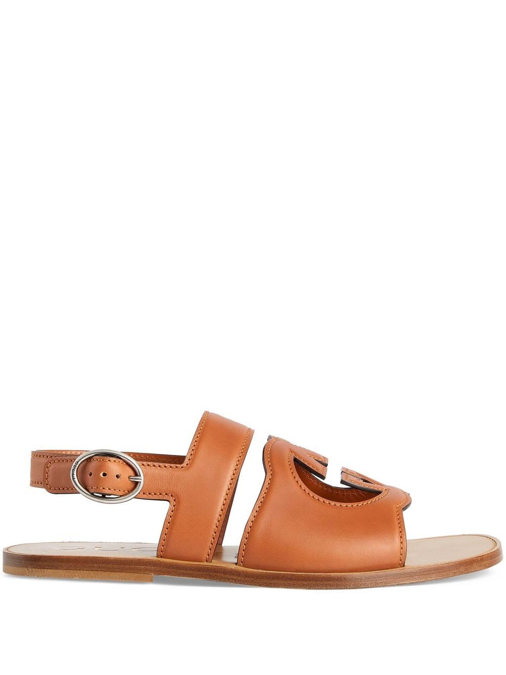 Gucci Interlocking G cut-out sandals - Brown von Gucci