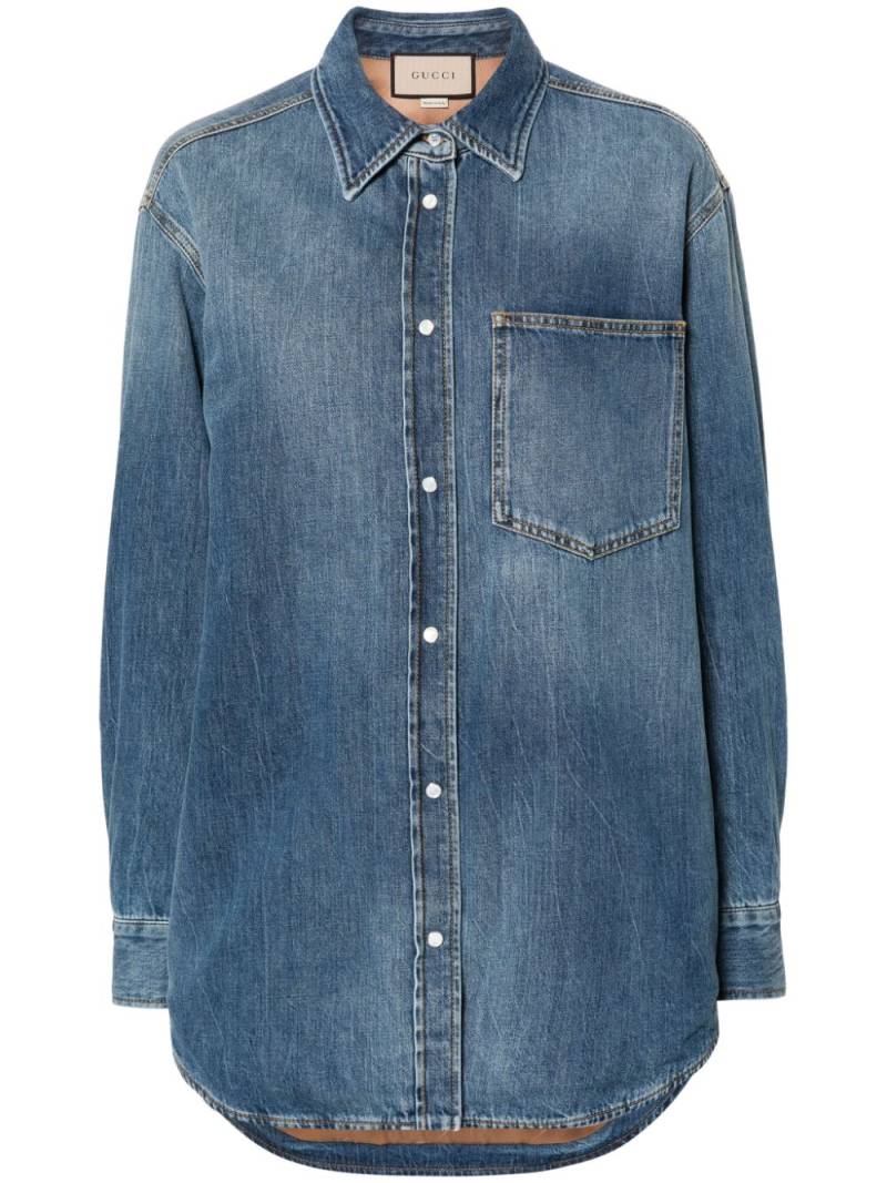 Gucci Interlocking G denim jacket - Blue von Gucci