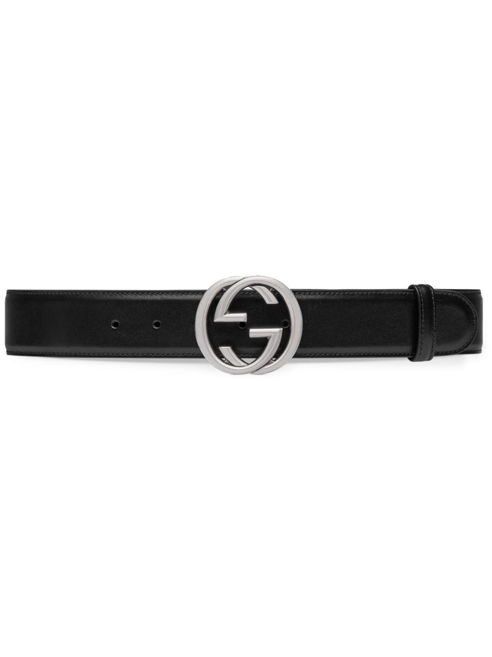Gucci Interlocking G leather belt - Black von Gucci