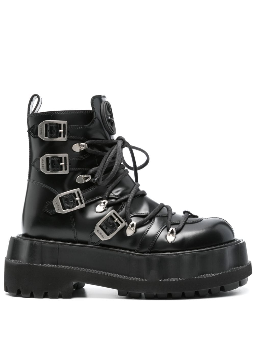 Gucci Interlocking G leather boots - Black von Gucci