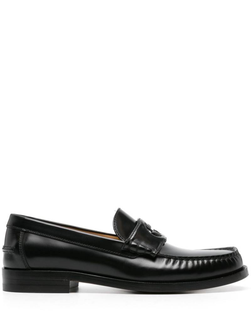 Gucci Interlocking G leather loafers - Black von Gucci