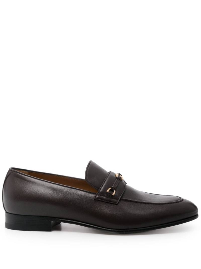 Gucci Interlocking G leather loafers - Brown von Gucci