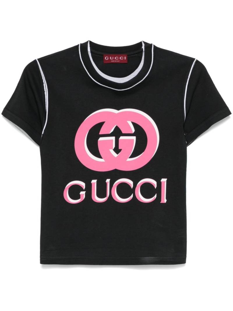 Gucci Interlocking G-logo T-shirt - Black von Gucci