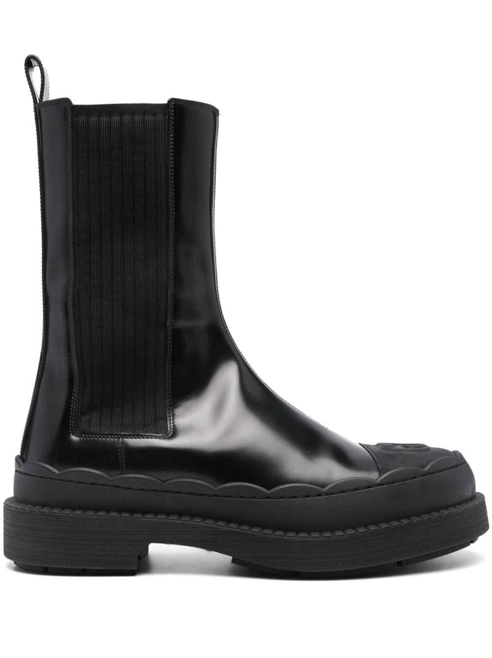 Gucci Interlocking G leather boots - Black von Gucci