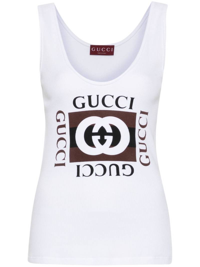 Gucci Interlocking G-print cotton top - White von Gucci