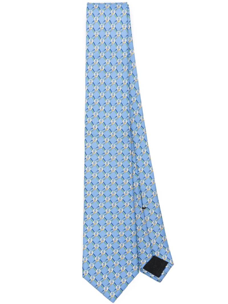 Gucci Interlocking G-jacquard silk tie - Blue von Gucci