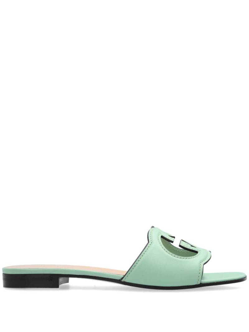 Gucci Interlocking G slides - Green von Gucci