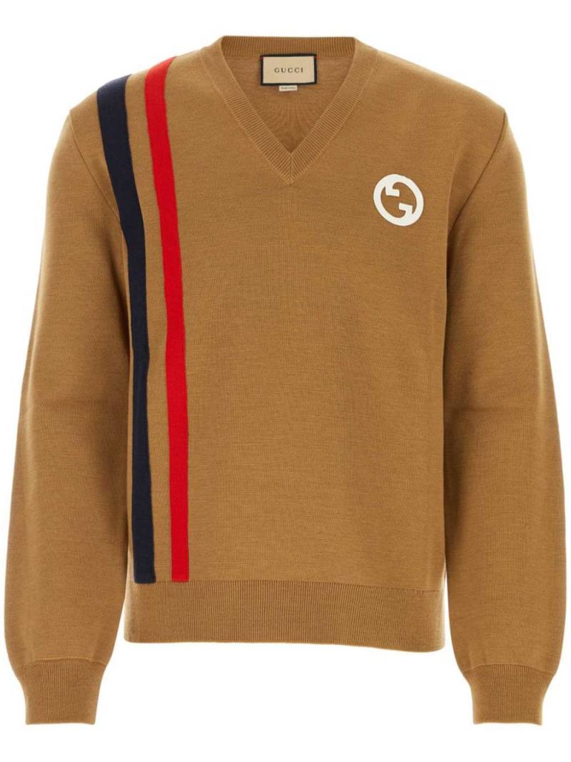 Gucci Interlocking G wool jumper - Brown von Gucci