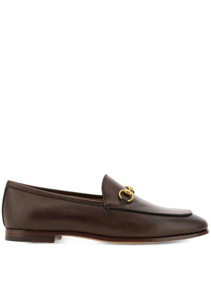 Gucci Jordaan leather loafers - Brown von Gucci