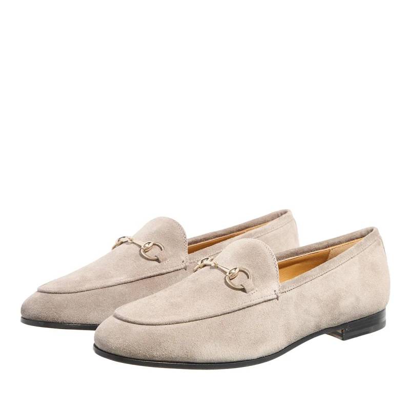 Gucci Loafer - Horsebit Suede Loafers - Gr. 39 (EU) - in Taupe - für Damen von Gucci