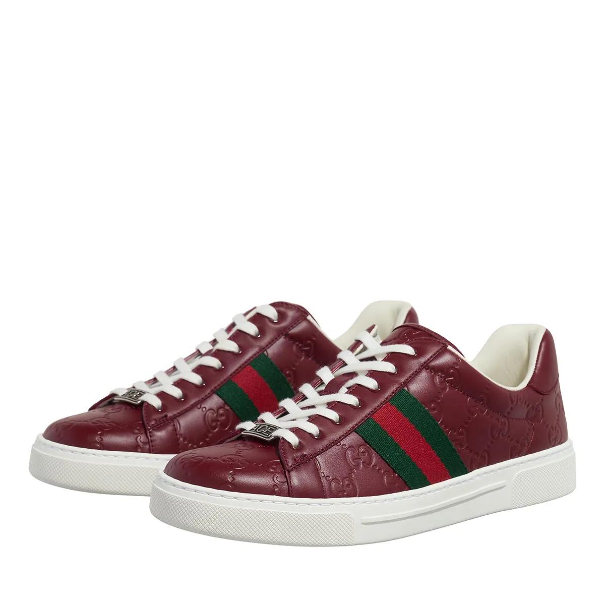 Gucci Low-Top Sneaker - Ace Sneaker With Web - Gr. 36 (EU) - in Rot - für Damen von Gucci