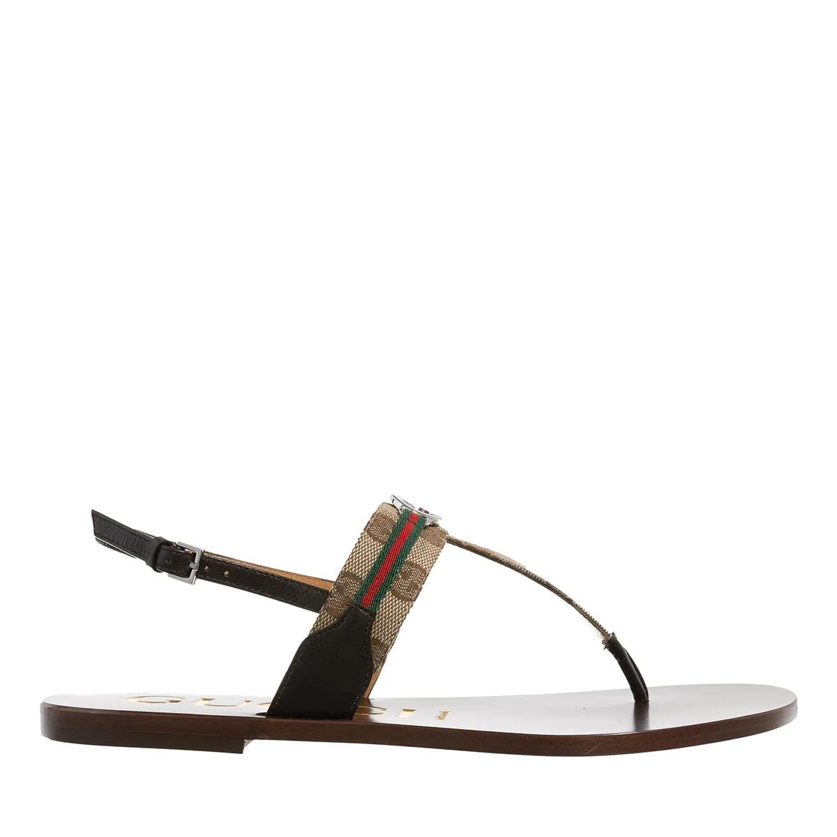 Gucci Low-Top Sneaker - Interlocking G Web Sandal - Gr. 39 (EU) - in Beige - für Damen von Gucci