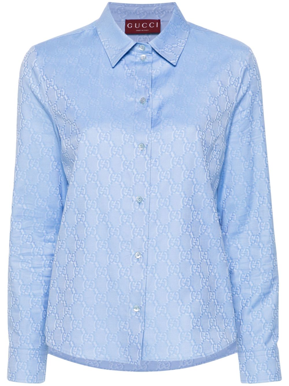 Gucci Oxford GG-jacquard shirt - Blue von Gucci