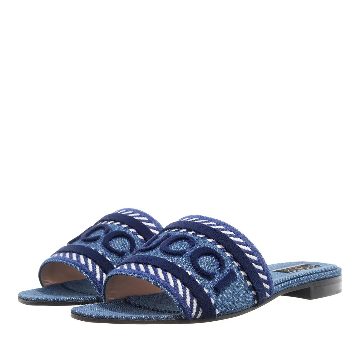 Gucci Sandalen - GG Sandale Slider - Gr. 39 (EU) - in Blau - für Damen von Gucci