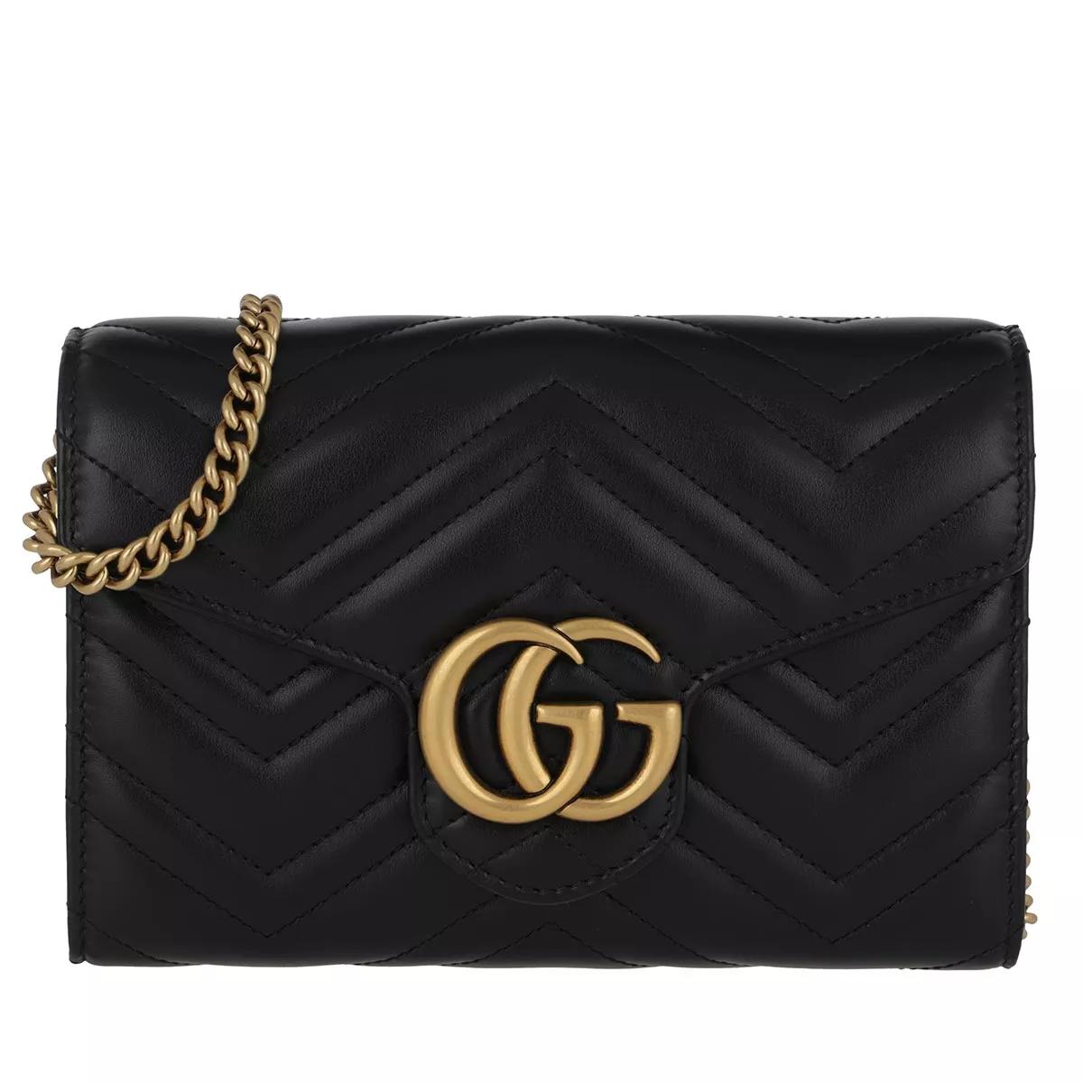 Gucci Schultertasche - GG Marmont Mini Crossbody Bag Leather - Gr. unisize - in Schwarz - für Damen von Gucci