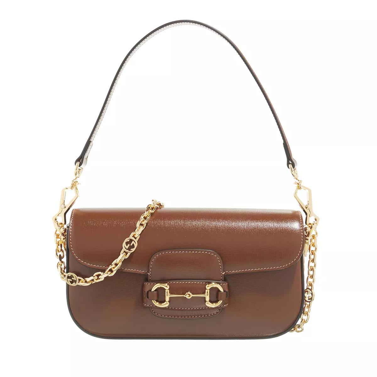 Gucci Schultertasche - Horsebit 1955 Small Shoulder Bag - Gr. unisize - in Braun - für Damen von Gucci