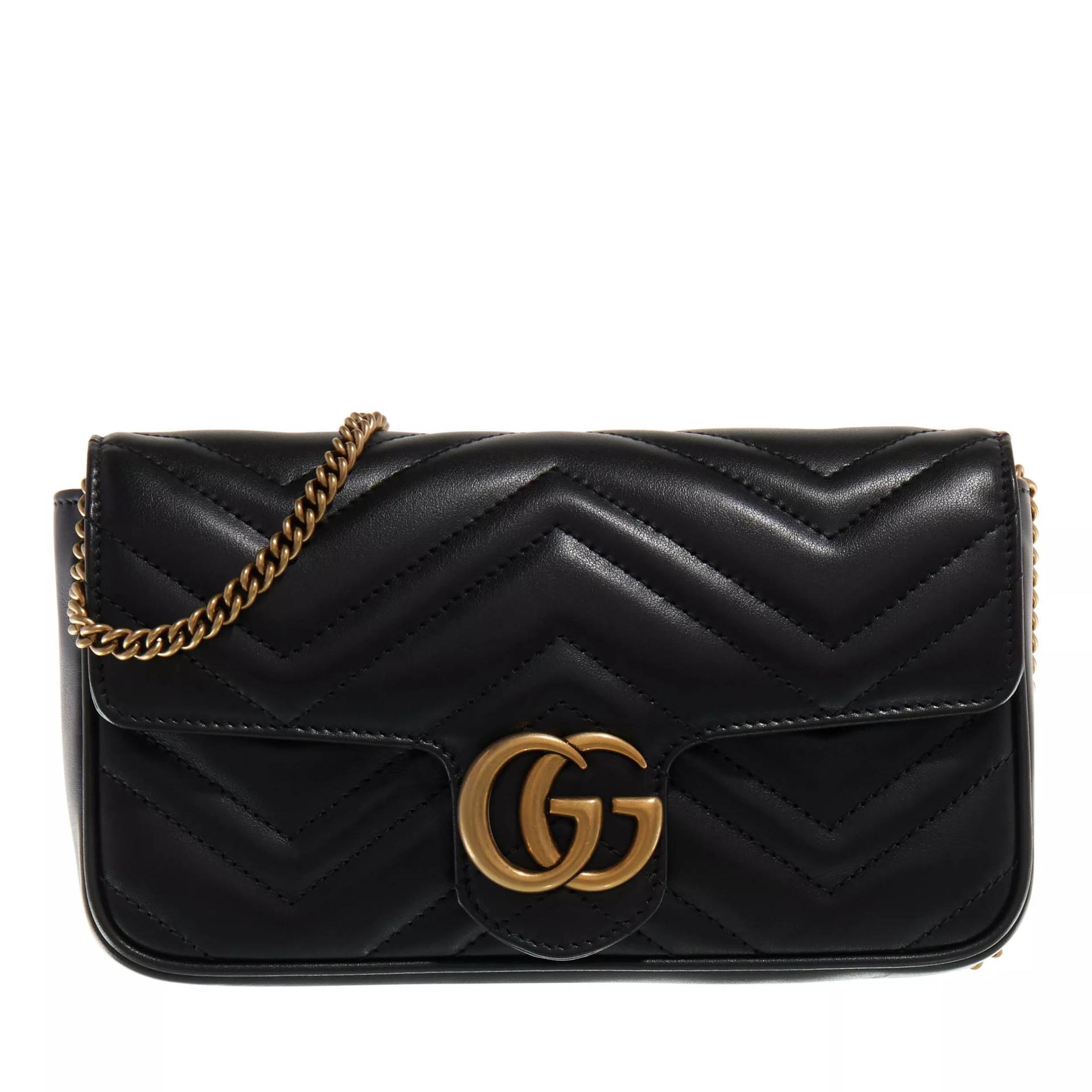 Gucci Schultertasche - Mini GG Marmont Bag - Gr. unisize - in Schwarz - für Damen von Gucci