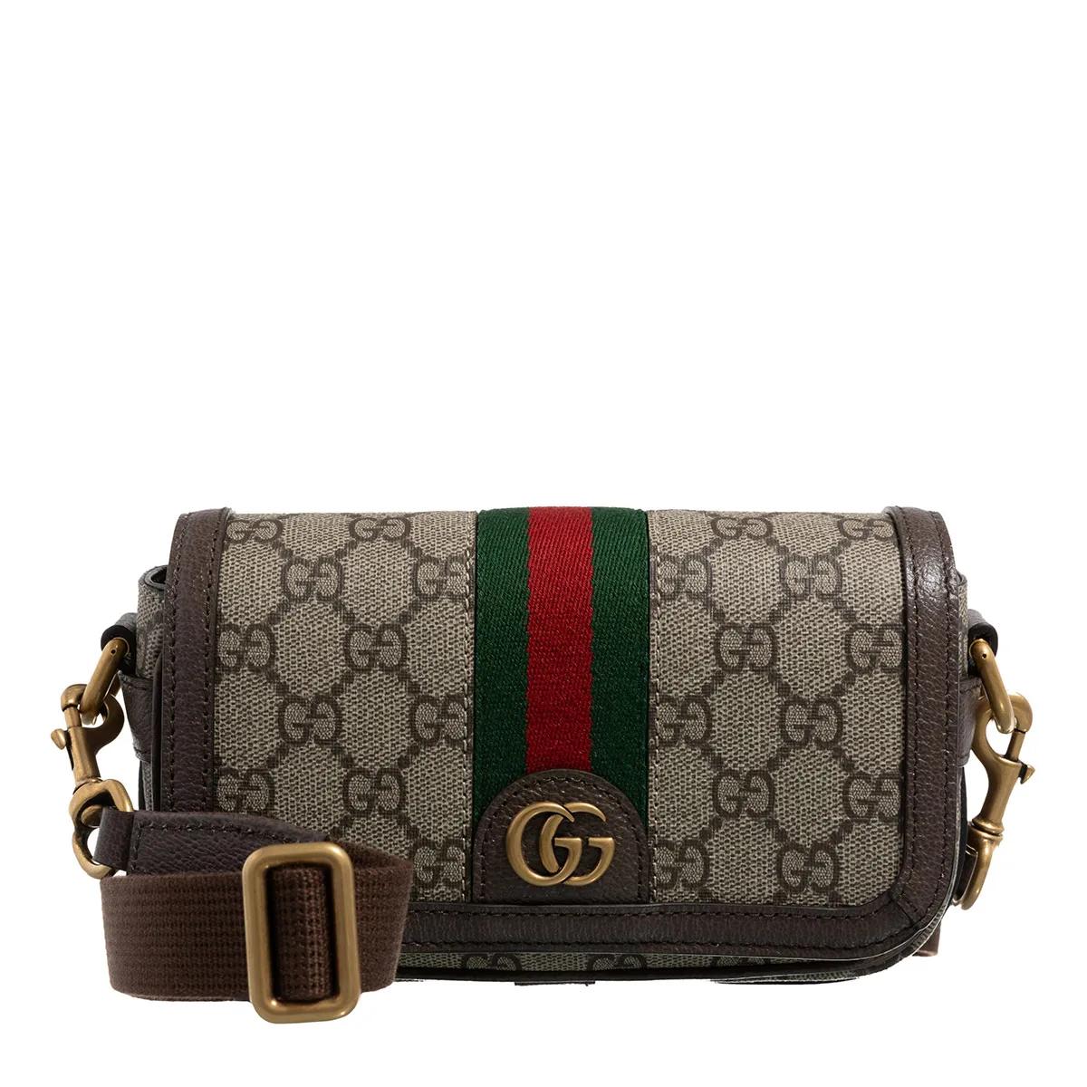 Gucci Schultertasche - Ophidia Super Mini Shoulder Bag - Gr. unisize - in Braun - für Damen von Gucci