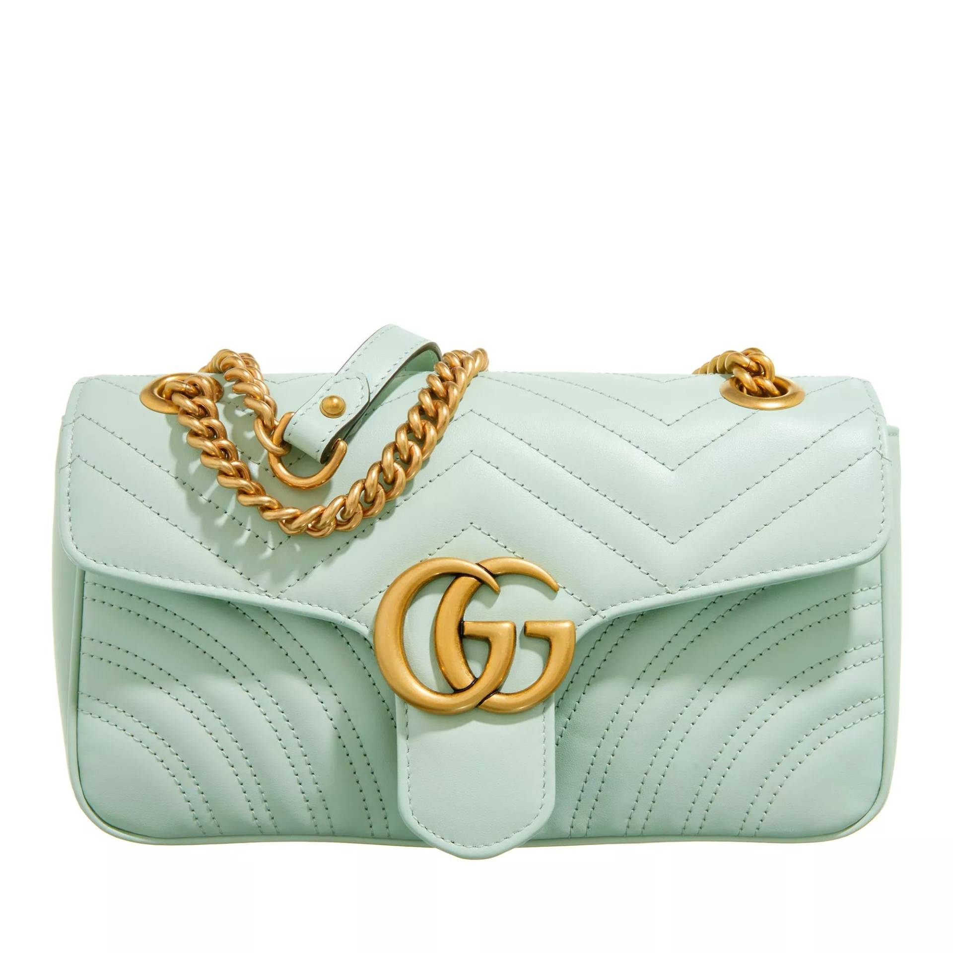 Gucci Schultertasche - Small GG Marmont Shoulder Bag Matelassé Leather - Gr. unisize - in Grün - für Damen von Gucci