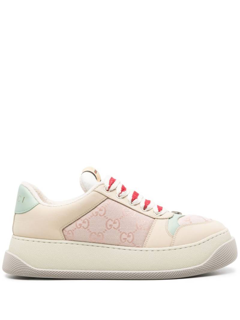 Gucci Screener GG panelled sneakers - Pink von Gucci