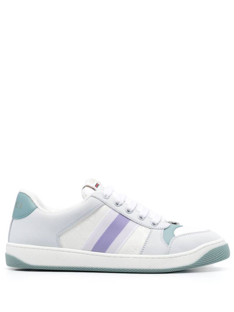 Gucci Screener panelled leather sneakers - White von Gucci