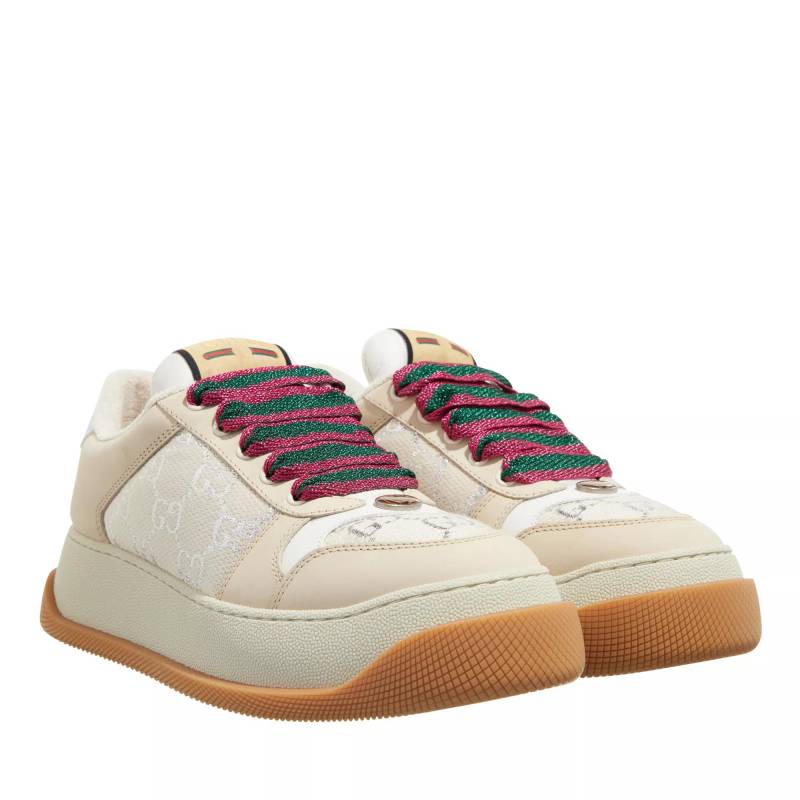 Gucci Sneaker - Screener Sneakers GG Lamé Canvas - Gr. 41 (EU) - in Beige - für Damen von Gucci