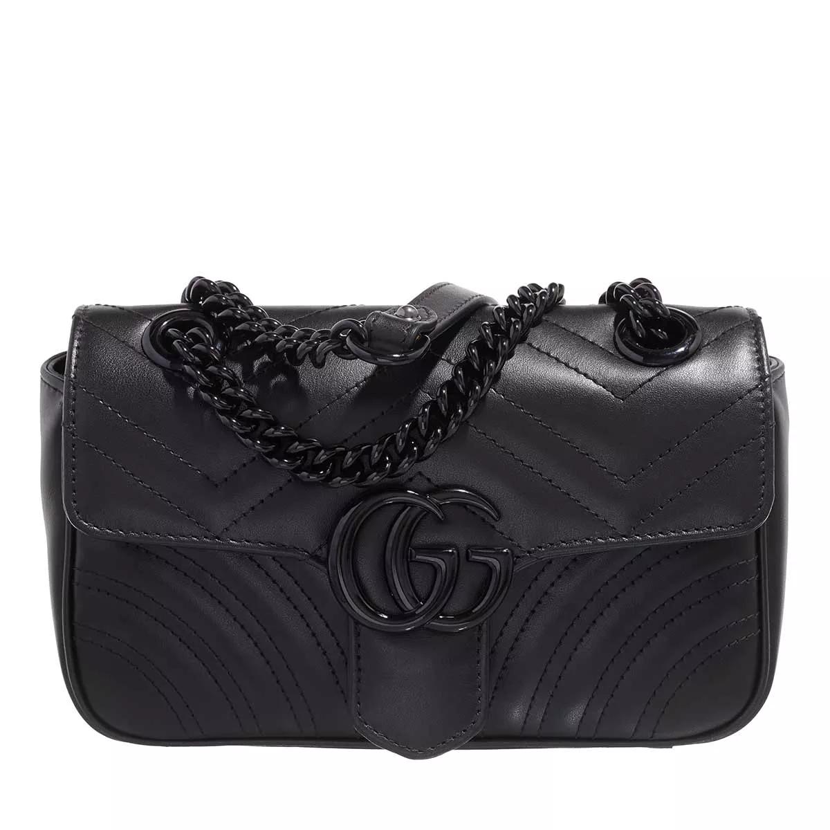 Gucci Umhängetasche - GG Marmont 2.0 Shoulder Bag Leather - Gr. unisize - in Schwarz - für Damen von Gucci