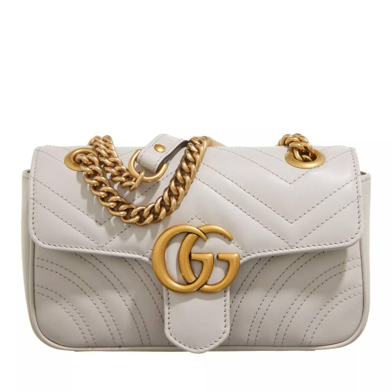 Gucci Schultertasche - GG Marmont Matelasse Mini Bag - Gr. unisize - in Grau - für Damen von Gucci