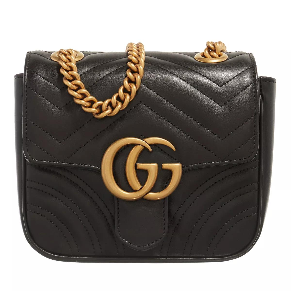 Gucci Umhängetasche - GG Marmont Mini Shopper - Gr. unisize - in Schwarz - für Damen von Gucci