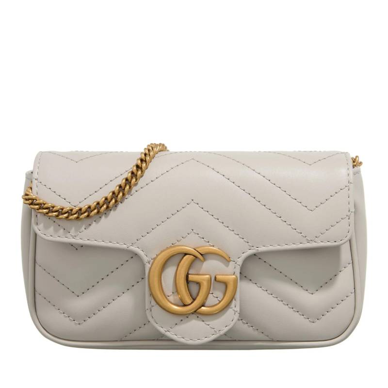 Gucci Schultertasche - Mini GG Marmont Crossbody Bag Matelassé Leather - Gr. unisize - in Beige - für Damen von Gucci