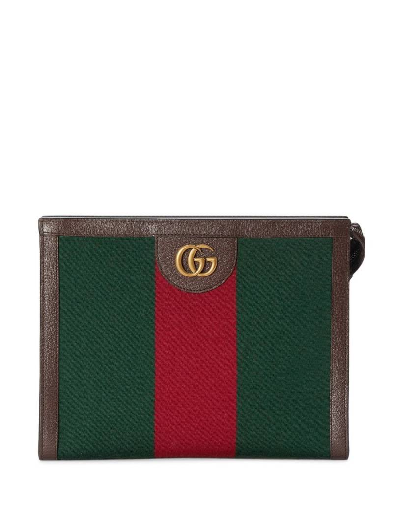 Gucci Web Double G beauty case - Green von Gucci