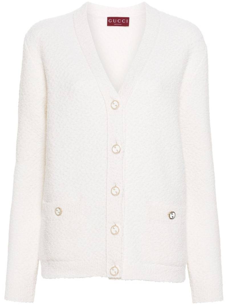 Gucci bouclé cardigan - White von Gucci