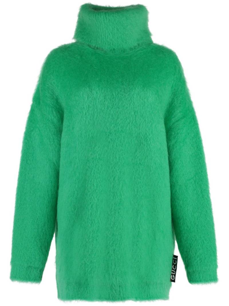 Gucci brushed mohair jumper dress - Green von Gucci