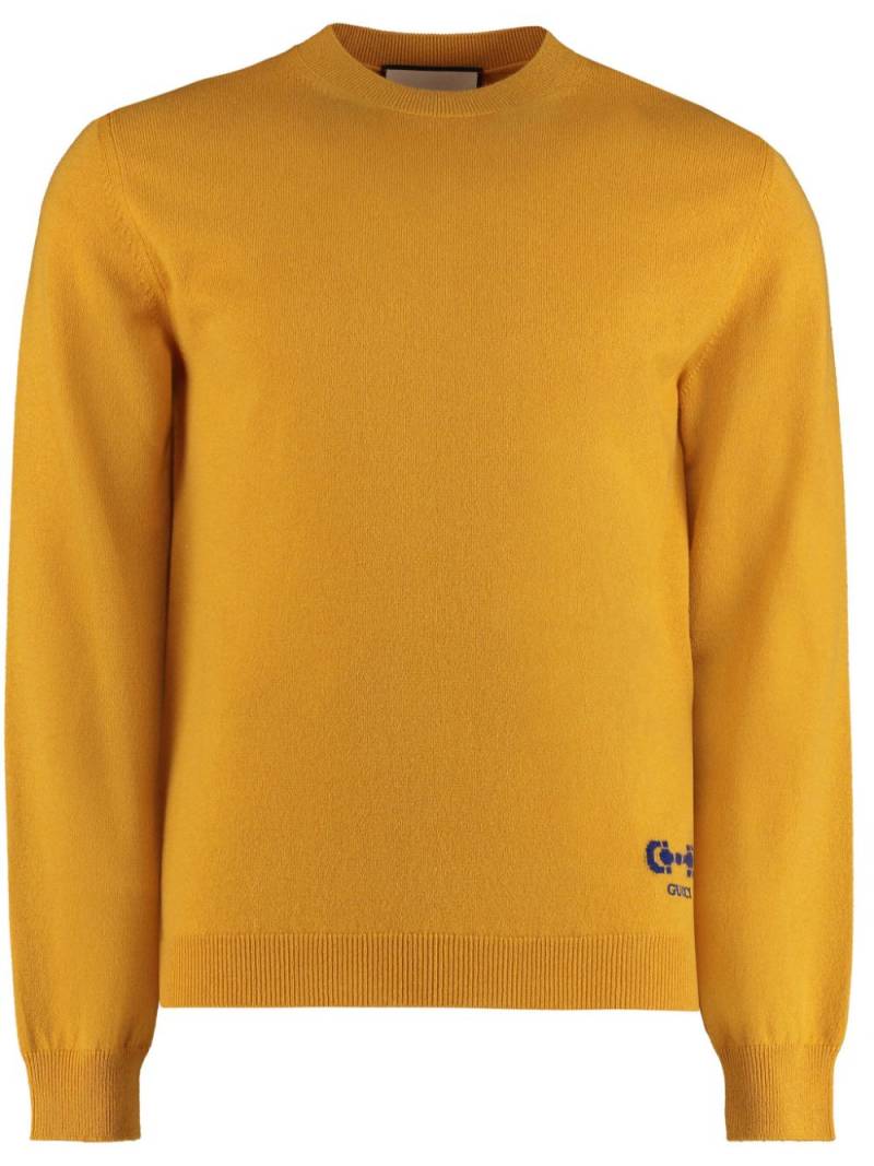 Gucci cashmere-knit horsebit jumper - Orange von Gucci