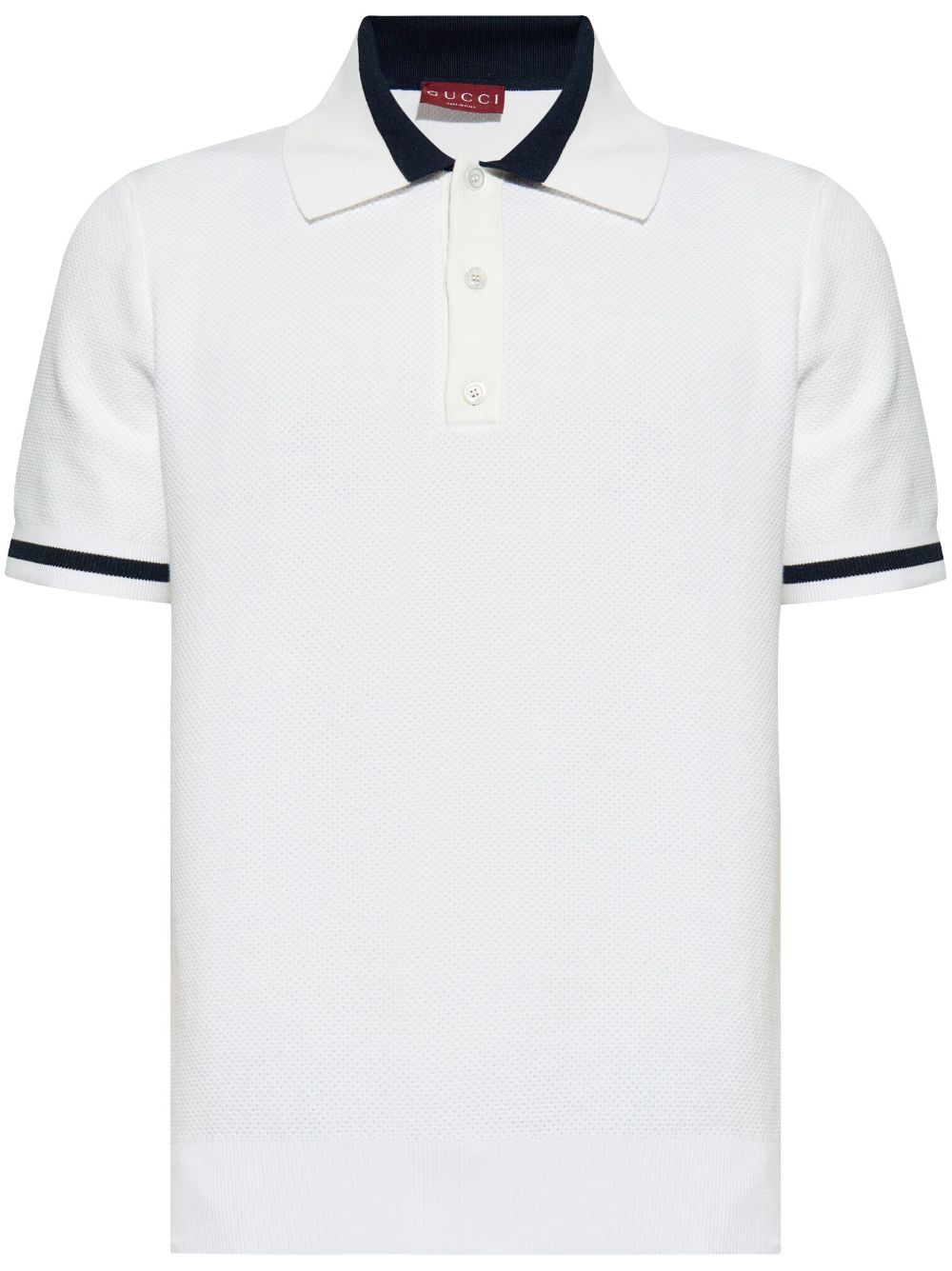 Gucci contrast-trim polo t-shirt - White von Gucci