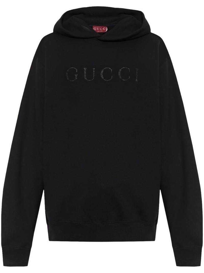 Gucci cotton jersey hoodie - Black von Gucci