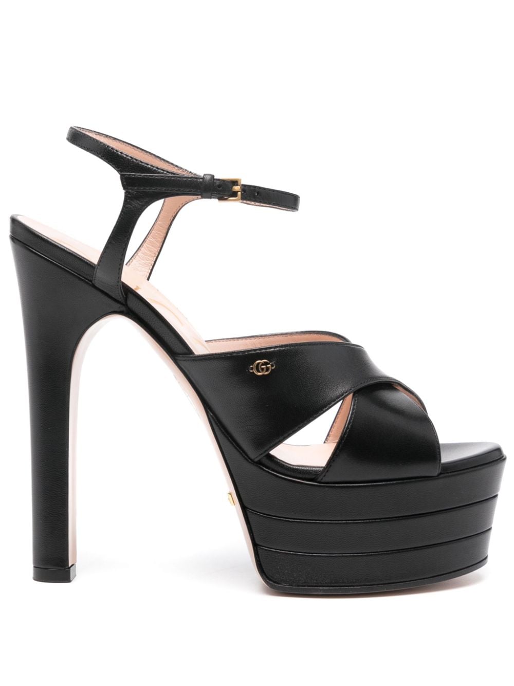 Gucci 150mm leather sandals - Black von Gucci