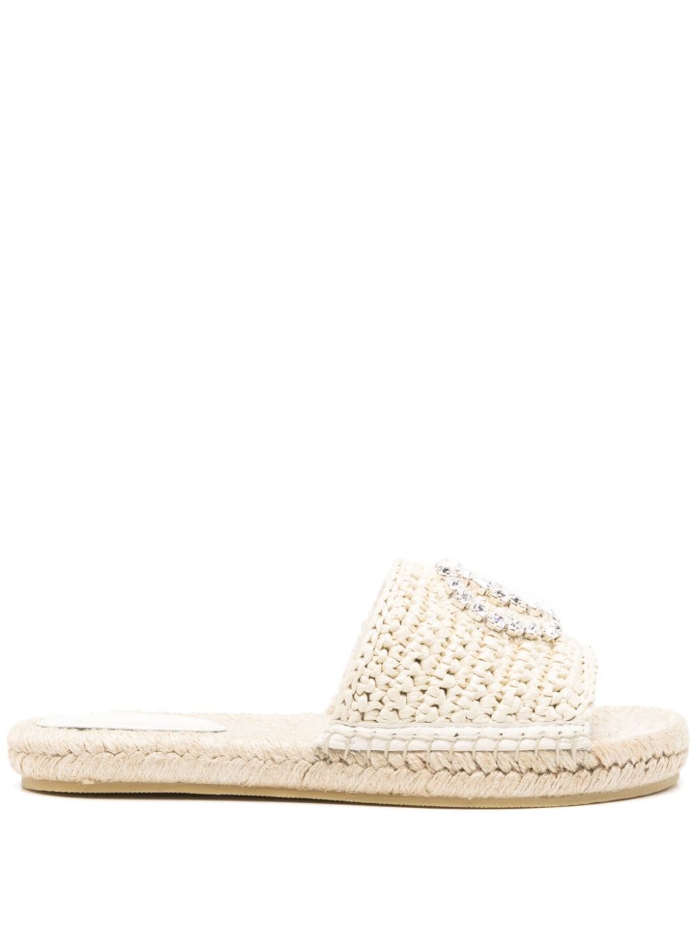 Gucci crystal-embellished Double G espadrilles - Neutrals von Gucci