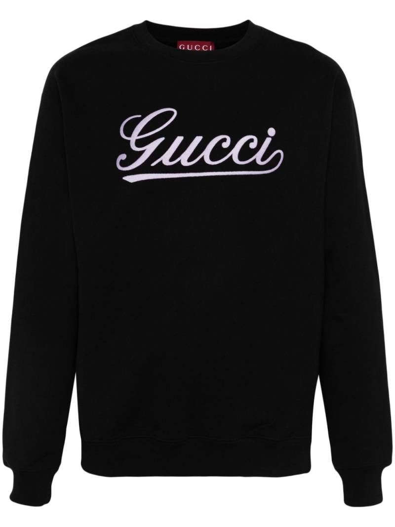 Gucci embroidered-logo sweatshirt - Black von Gucci