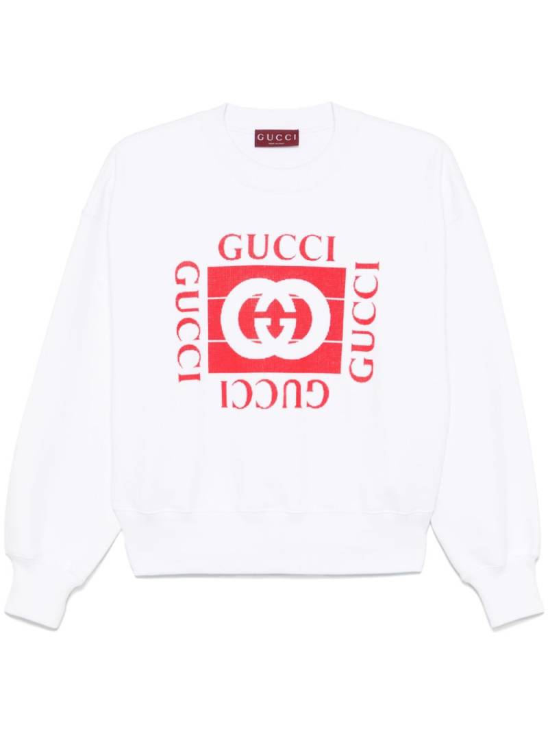 Gucci flocked-logo sweatshirt - White von Gucci