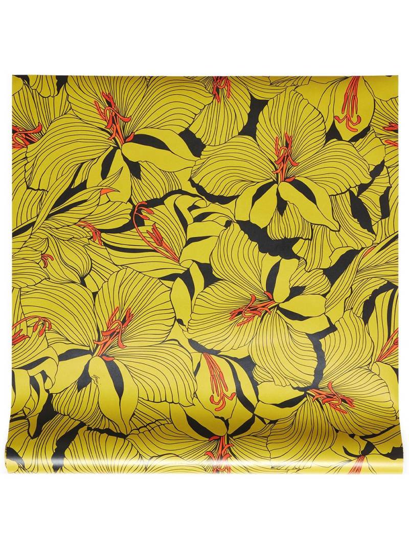 Gucci floral-print wallpaper - Yellow von Gucci