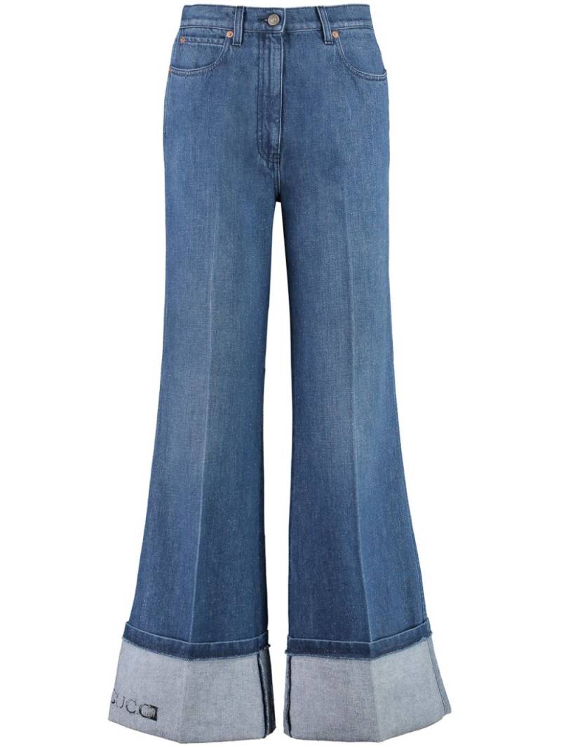 Gucci high-rise wide-leg jeans - Blue von Gucci