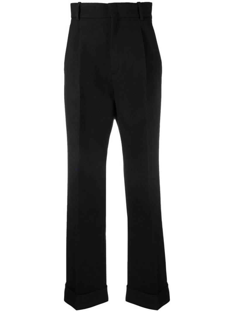 Gucci high-waisted wool trousers - Black von Gucci