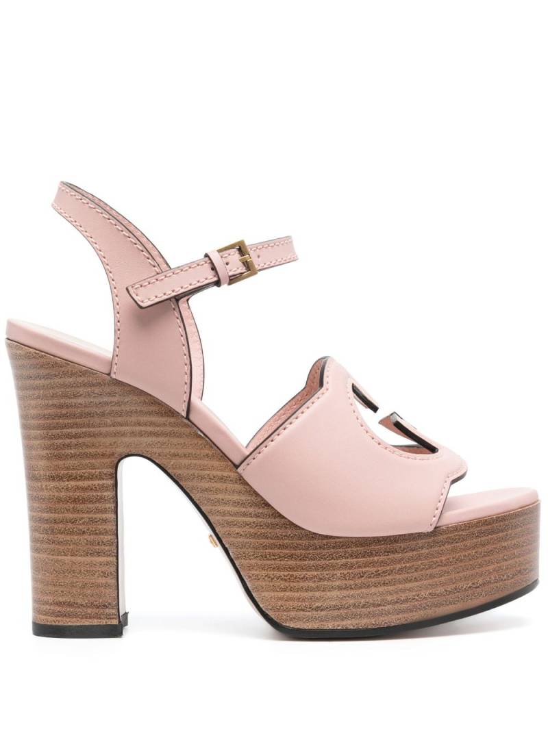 Gucci interlocking G 110mm high sandals - Pink von Gucci