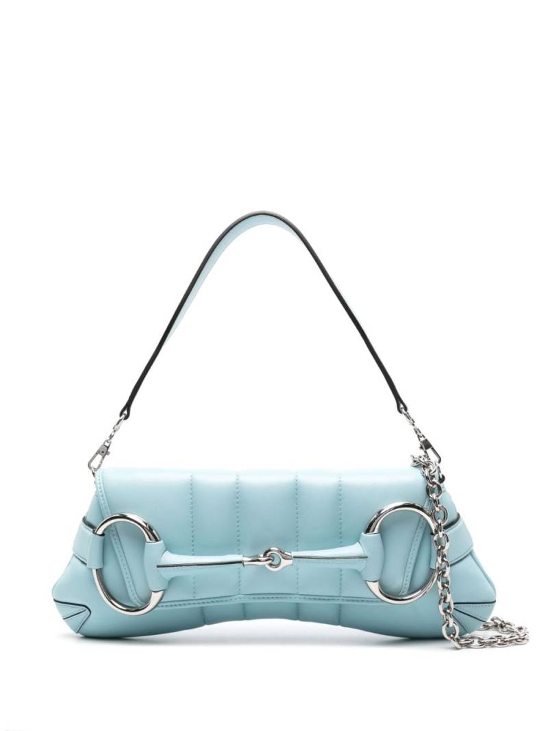 Gucci large Horsebit Chain shoulder bag - Blue von Gucci