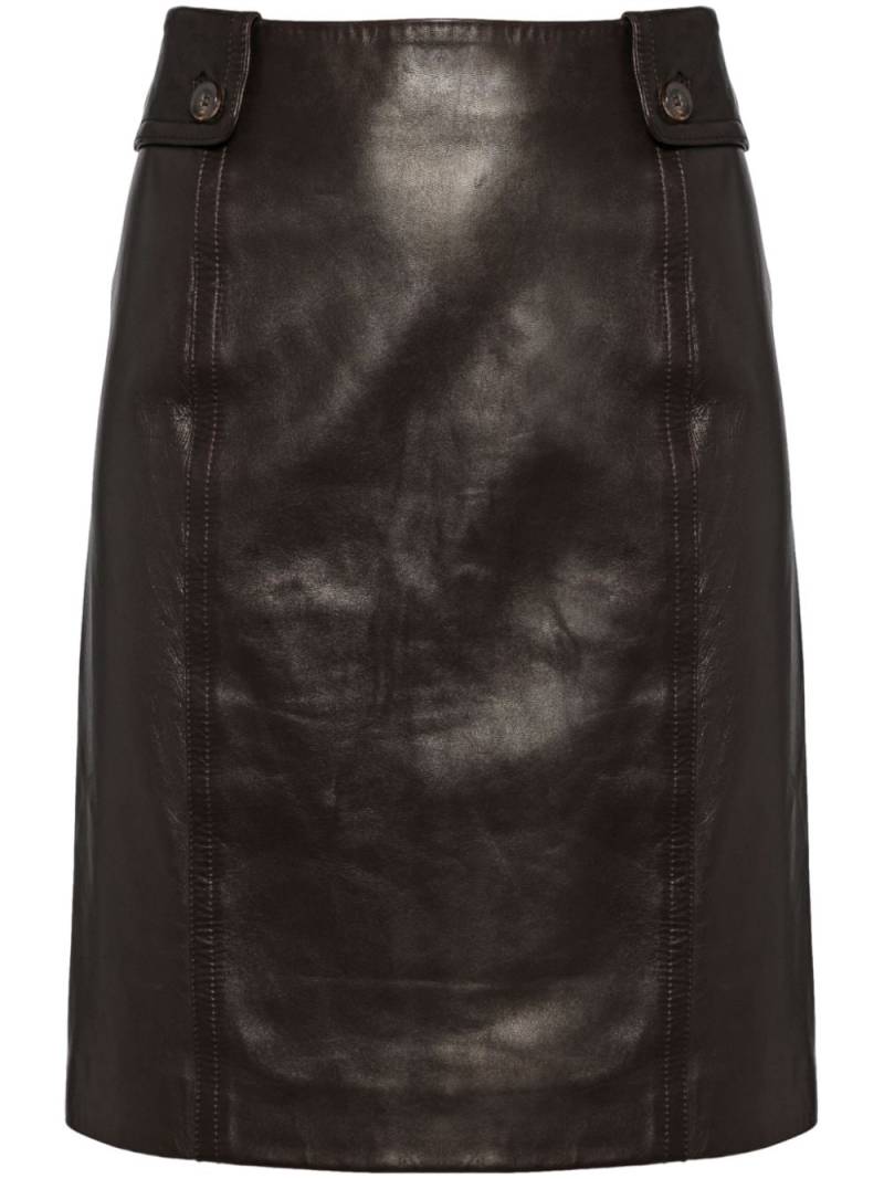 Gucci leather pencil skirt - Brown von Gucci