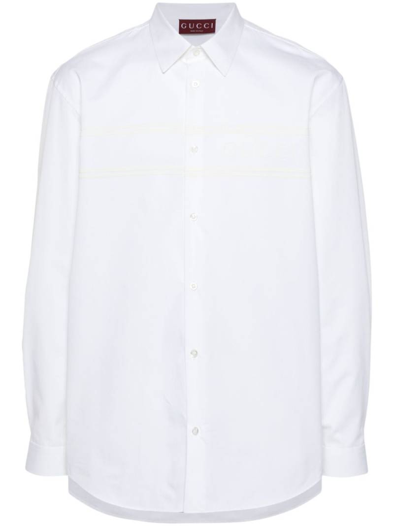 Gucci logo-appliqué cotton shirt - White von Gucci